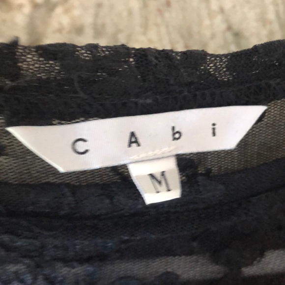 Cabi Longe Sleeve lace Tee - Picture 7 of 11